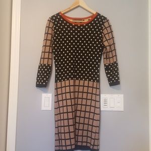 Mixed pattern Modcloth sweater dress